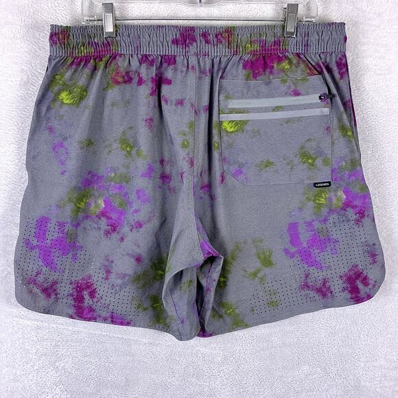 Legends Luka Shorts Mens XL Gray Purple Tie Dye Gym Workout Preppy Drawstring - Picture 4 of 10